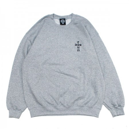 DOGTOWN　クルースウェット　"CROSS LOGO CREW SWEAT"　(Gray / Black)