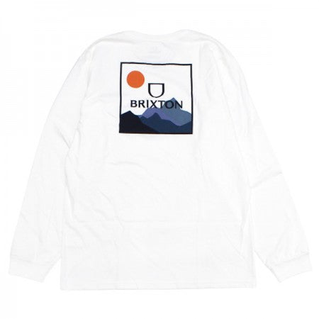 BRIXTON　L/STシャツ　"ALPHA SQUARE L/S STANDARD TEE"　(Mountain White)