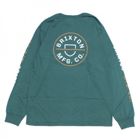 BRIXTON　L/STシャツ　"CREST L/S STANDARD TEE"　(Silver Pine)