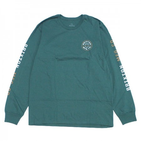 BRIXTON　L/STシャツ　"CREST L/S STANDARD TEE"　(Silver Pine)