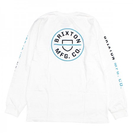 BRIXTON　L/STシャツ　"CREST L/S STANDARD TEE"　(White / Black)