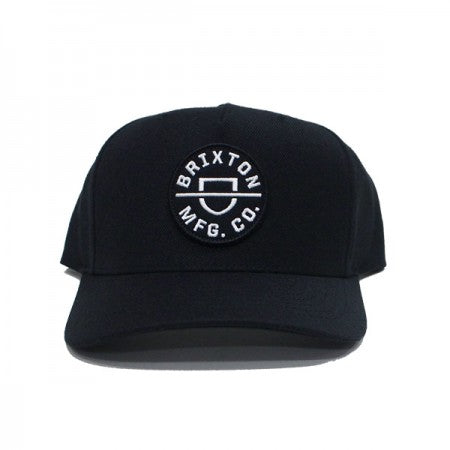 BRIXTON　キャップ　"CREST C MP SNAPBACK CAP"　(Black)