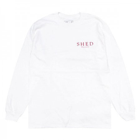 Shed　L/STシャツ　"saf LS"　(White/Red)
