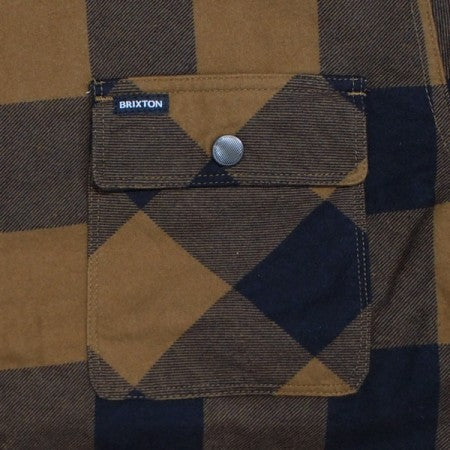 BRIXTON　シャツジャケット　"BOWERY LINED L/S FLANNEL"　(Navy / Copper)
