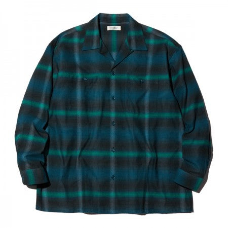 RADIALL　L/Sシャツ　"BOULEVARD OPEN COLLARED SHIRT L/S"　(Bottle Green)