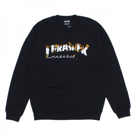 THRASHER　クルースウェット　"FLAME BURNER CREW SWEAT"　(Black)