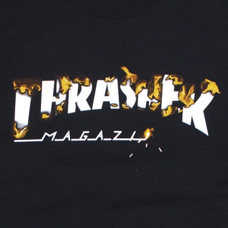 THRASHER　クルースウェット　"FLAME BURNER CREW SWEAT"　(Black)