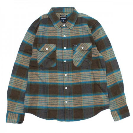 ★30%OFF★ BRIXTON　L/Sシャツ　"BOWERY L/S FLANNEL"　(Mojave / Heather Gray / Desert Palm)