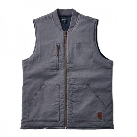 BRIXTON　リバーシブルベスト　"BUILDERS ABRAHAM REV VEST"　( Charcoal / Black)