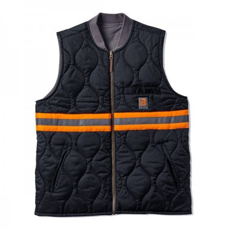 BRIXTON　リバーシブルベスト　"BUILDERS ABRAHAM REV VEST"　( Charcoal / Black)