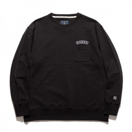 ROARK REVIVAL　クルースウェット　"MEDIEVAL CREW POCKET SWEAT"　(Black)