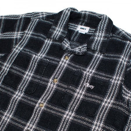 OBEY　L/Sシャツ　"WES WOVEN"　(Black Multi)