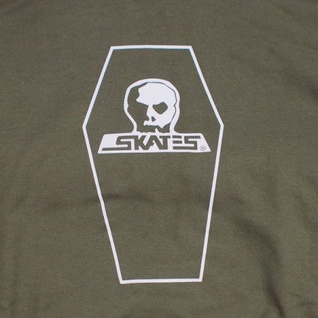 SKULL SKATES　"DEAD GUYS 2000'S フードスウェット"　(Army Green)