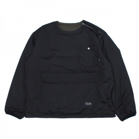 ★30%OFF★　POLeR　ジャケット　"REVERSIBLE NYLON PUFF CREW"　(Black / Olive)