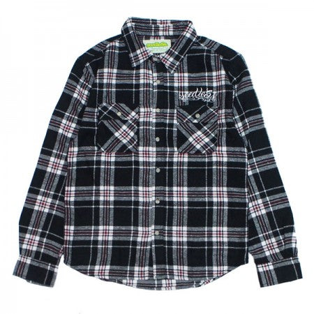 seedleSs　L/Sシャツ　"SD RAISED CHECK NEL SHIRTS"　(Black/Red)