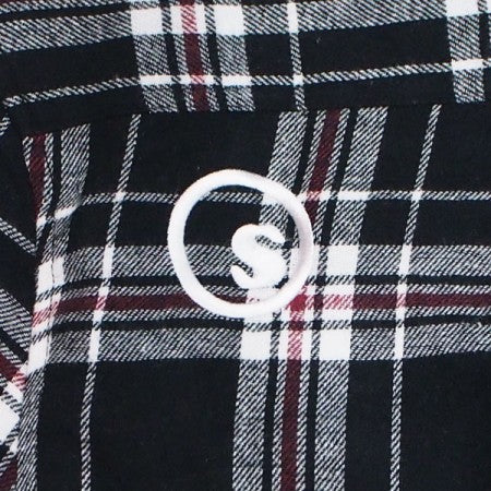 seedleSs　L/Sシャツ　"SD RAISED CHECK NEL SHIRTS"　(Black/Red)