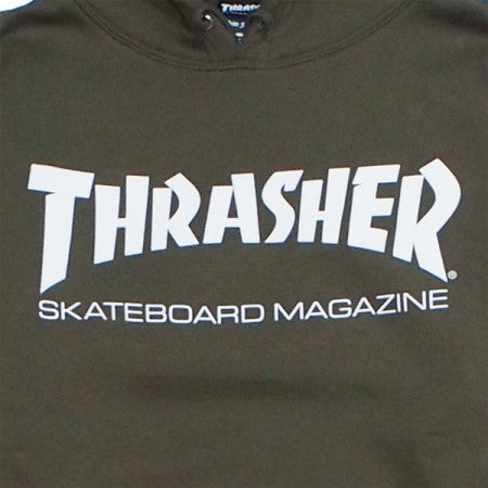 THRASHER　パーカ　"MAG LOGO PARKA"　(Olive/White)