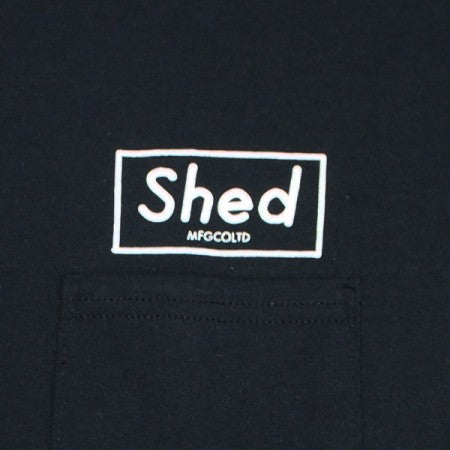 Shed　Tシャツ　"hand writing box tee"　(Black)
