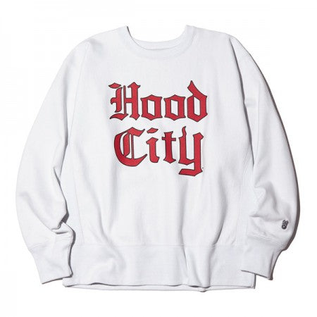 RADIALL　クルースウェット　"HOOD CITY CREW NECK SWEATSHIRT L/S"　(Snow White)