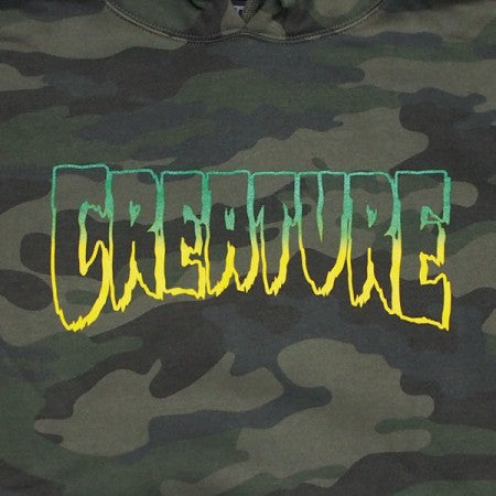 CREATURE　パーカ　"LOGO OUTLINE PULLOVER HOOD"　(Forest Camo)