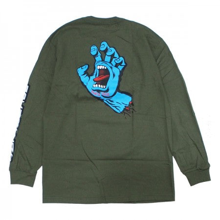 SANTA CRUZ　L/STシャツ　"SCREAMING HAND L/S TEE"　(Military Green)