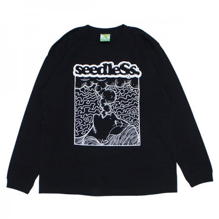 seedleSs　L/S Tシャツ　"SMOKINGGIRL 2020 L/S TEE"　(Black/White)