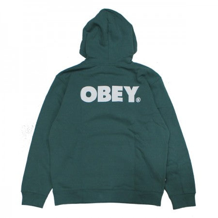 OBEY　パーカ　"OBEY BOLD PULLOVER HOOD"　(Mallard green)