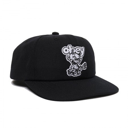 OBEY　キャップ　"DEVIL 6 PANEL SNAPBACK CAP"　(Black)