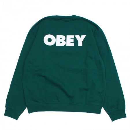 OBEY　クルースウェット　"OBEY BOLD CREW SWEAT"　(Adventure Green)
