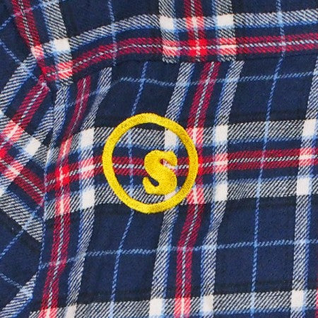 seedleSs　L/Sシャツ　"SD CHECK NEL SHIRTS"　(Red/Navy)