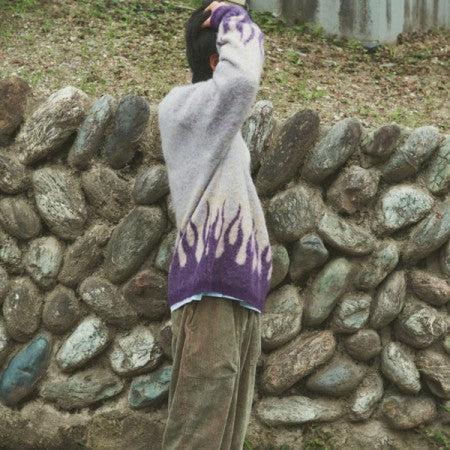 RADIALL　カーディガン　SLOW BURN CARDIGAN SWEATER L/S　(Purple)