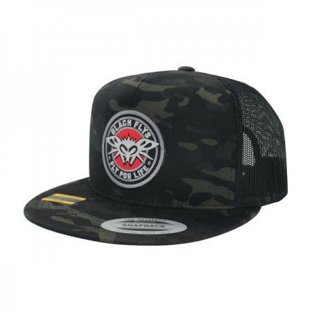 BLACK FLYS　メッシュキャップ　"FLY 4LIFE PATCH TRUCKER CAP"　(Camo)