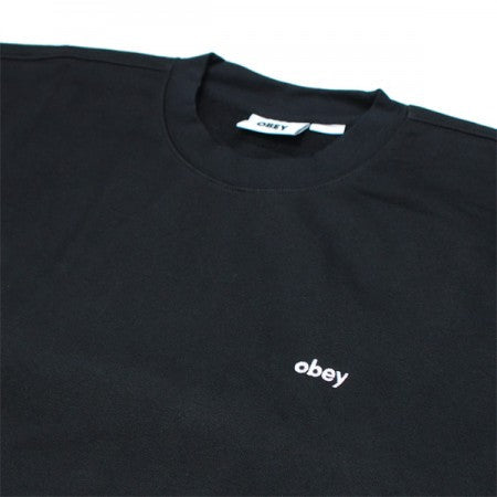 ★30%OFF★ OBEY　クルースウェット　"OBEY TAB CREW SWEAT"　(Black)