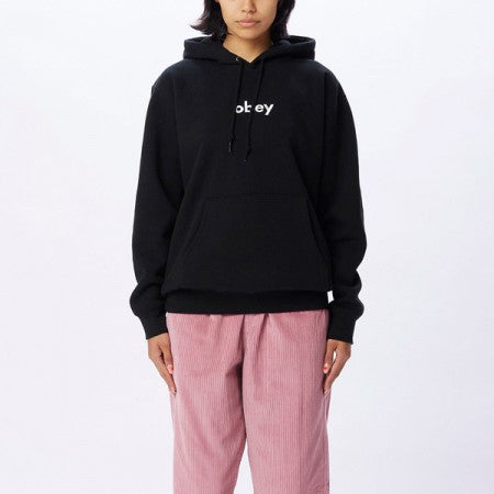 ★30%OFF★ OBEY　パーカー　"OBEY LOWERCASE PULLOVER HOOD"　(Black)