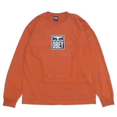 OBEY　L/STシャツ　"OBEY EYES ICON 3 HEAVYWEIGHT LONG SLEEVE TEE"　(Ginger)