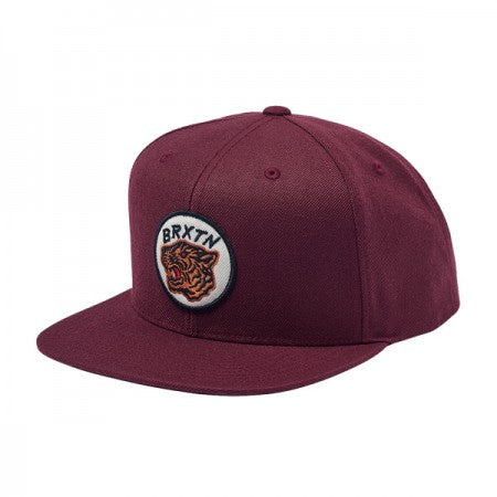 BRIXTON　キャップ　"KIT MP SNAPBACK CAP"　(Mahogany)