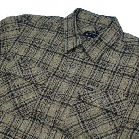 ★30%OFF★ BRIXTON　L/Sシャツ　"BOWERY HEAVY WEIGHT L/S FLANNEL"　(Military Olive / Black)