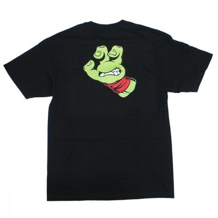 SANTA CRUZ×TMNT　コラボTシャツ　"TMNT TURTLE HAND TEE"　(Black/Red)