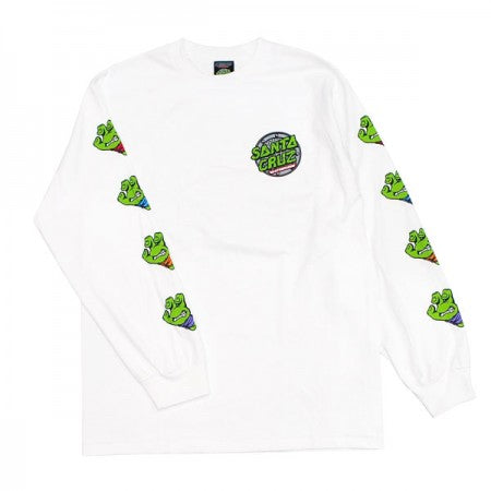 SANTA CRUZ×TMNT　コラボL/STシャツ　"TMNT SEWER DOT L/S TEE"　(White)