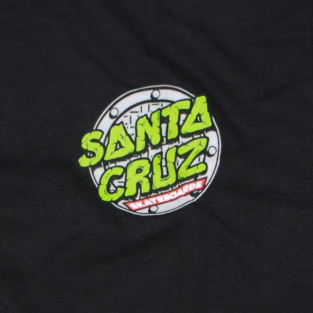 SANTA CRUZ×TMNT　コラボL/STシャツ　"TMNT SEWER DOT L/S TEE"　(Black)