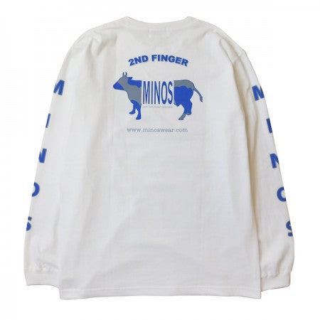 MINOS　L/STシャツ　"LS CAMO LOGO HEAVY TEE"　(White)