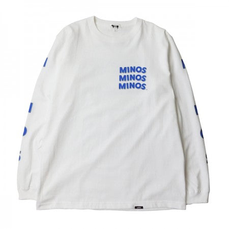 MINOS　L/STシャツ　"LS CAMO LOGO HEAVY TEE"　(White)