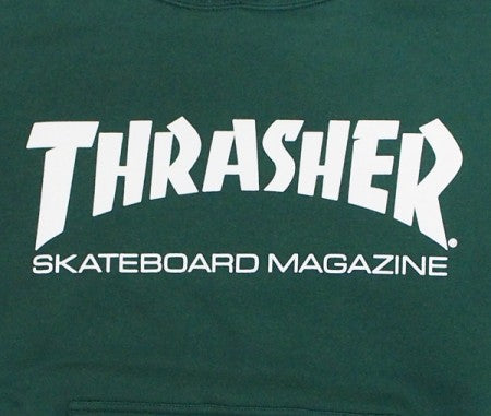 THRASHER　パーカ　"MAG LOGO PARKA"　(Ivy Green/White)