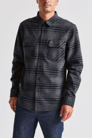 BRIXTON × CHEVROLET　L/Sシャツ　"BOWERY CHEVY L/S FLANNEL"　(Bel Air Black)