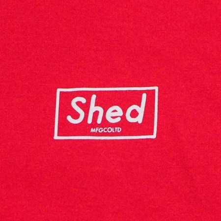 Shed　パーカ　"hand writing box hoodie"　(Red)
