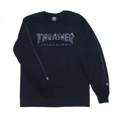 THRASHER　L/STシャツ　"WEB L/STEE"　(Black)