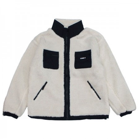 ★30%OFF★ OBEY　ジャケット　"OUT THERE SHERPA JACKET"　(Natural)