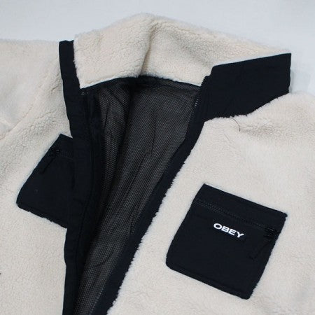 ★30%OFF★ OBEY　ジャケット　"OUT THERE SHERPA JACKET"　(Natural)