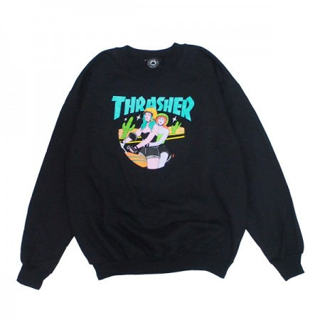 THRASHER　クルースウェット　"BABES CREWNECK"　(Black)