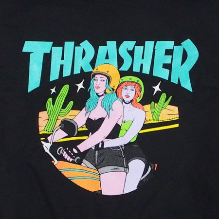 THRASHER　クルースウェット　"BABES CREWNECK"　(Black)